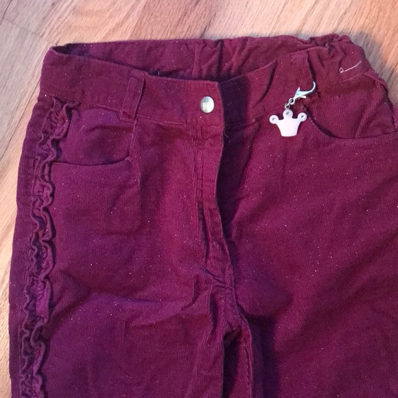 GYMBOREE PANTS SPARKLY FUCHSIA CORDUROY SIZE 12 - Picture 2 of 5